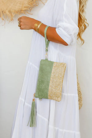 Free Spirit - Two Tone Clutch - Pistachio