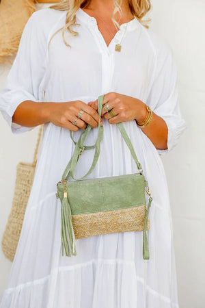 Free Spirit - Two Tone Clutch - Pistachio