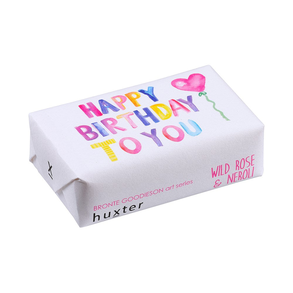 Huxter Soap - Birthday Text - Wild Rose & Neroli