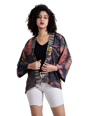 Namaskar Australia - Abstract Print Short Cotton Muslin Kimono