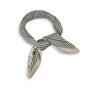 Taylor Hill Noir Stripes Square Scarf - Platinum