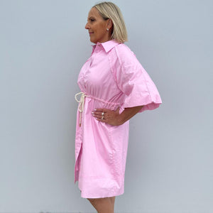 Palm Beach Tie Waist Dress - Pink