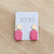 Zoda Pastille Drop Earrings - pink