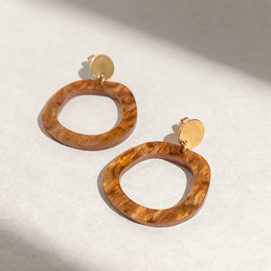 Mingled - Charlie Dangle Earrings - Caramel