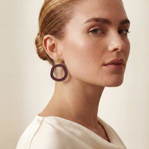 Mingled - Charlie Dangle Earrings - Merlot