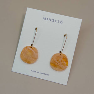 Mingled - Organic Dangle Earrings - Amber Haze