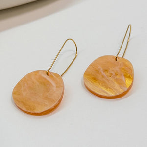 Mingled - Organic Dangle Earrings - Amber Haze
