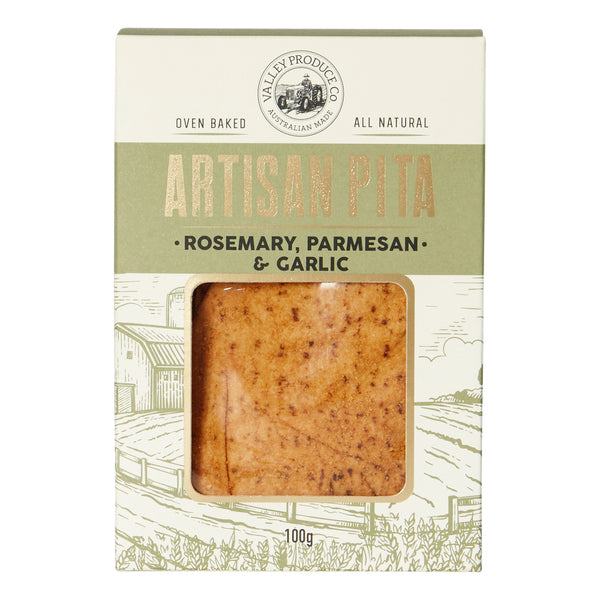 VPC Artisan Pita Box - Rosemary, Parmesan & Garlic 100g
