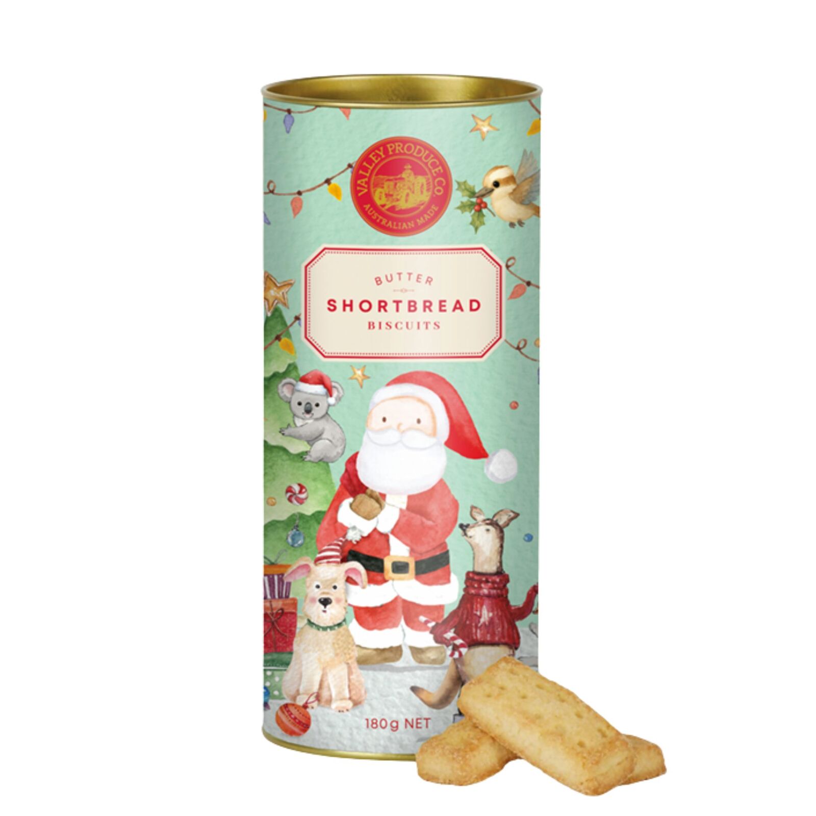 VPC Limited Edition Shortbread Tube - Santa & Pets 180g