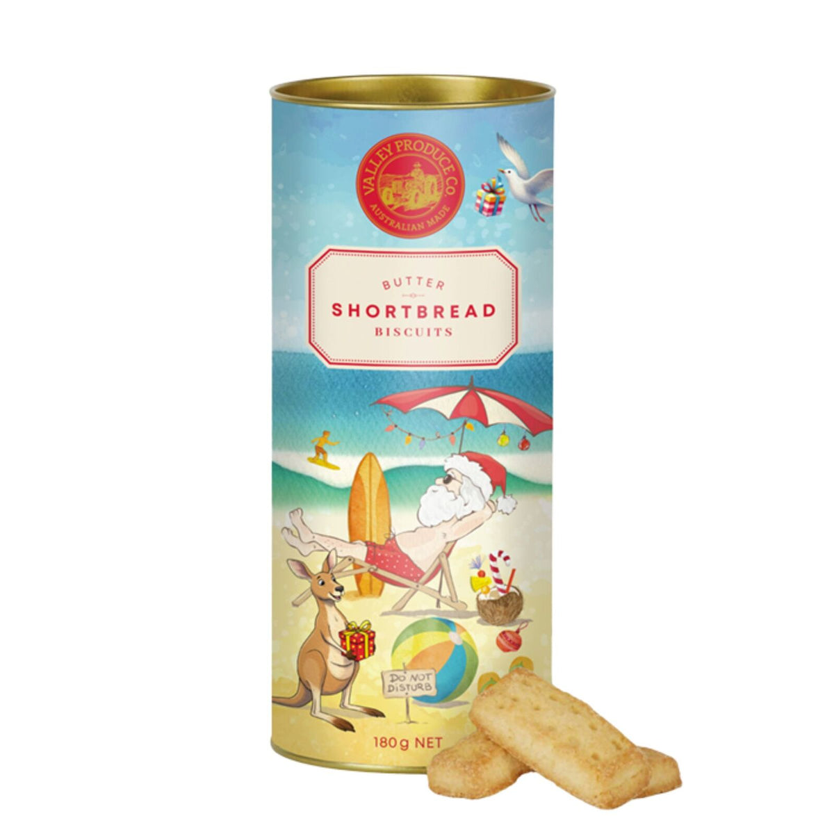 VPC Limited Edition Shortbread Tube - Santa on the Beach 180g