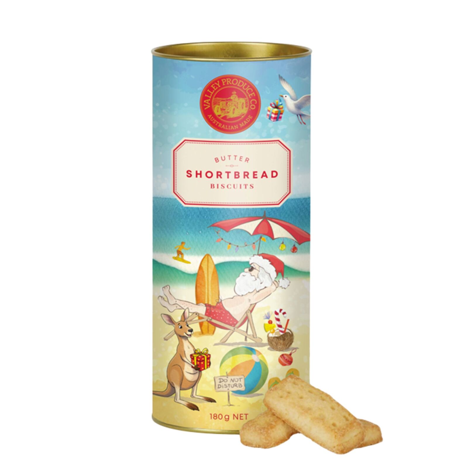 VPC Limited Edition Shortbread Tube - Santa on the Beach 180g