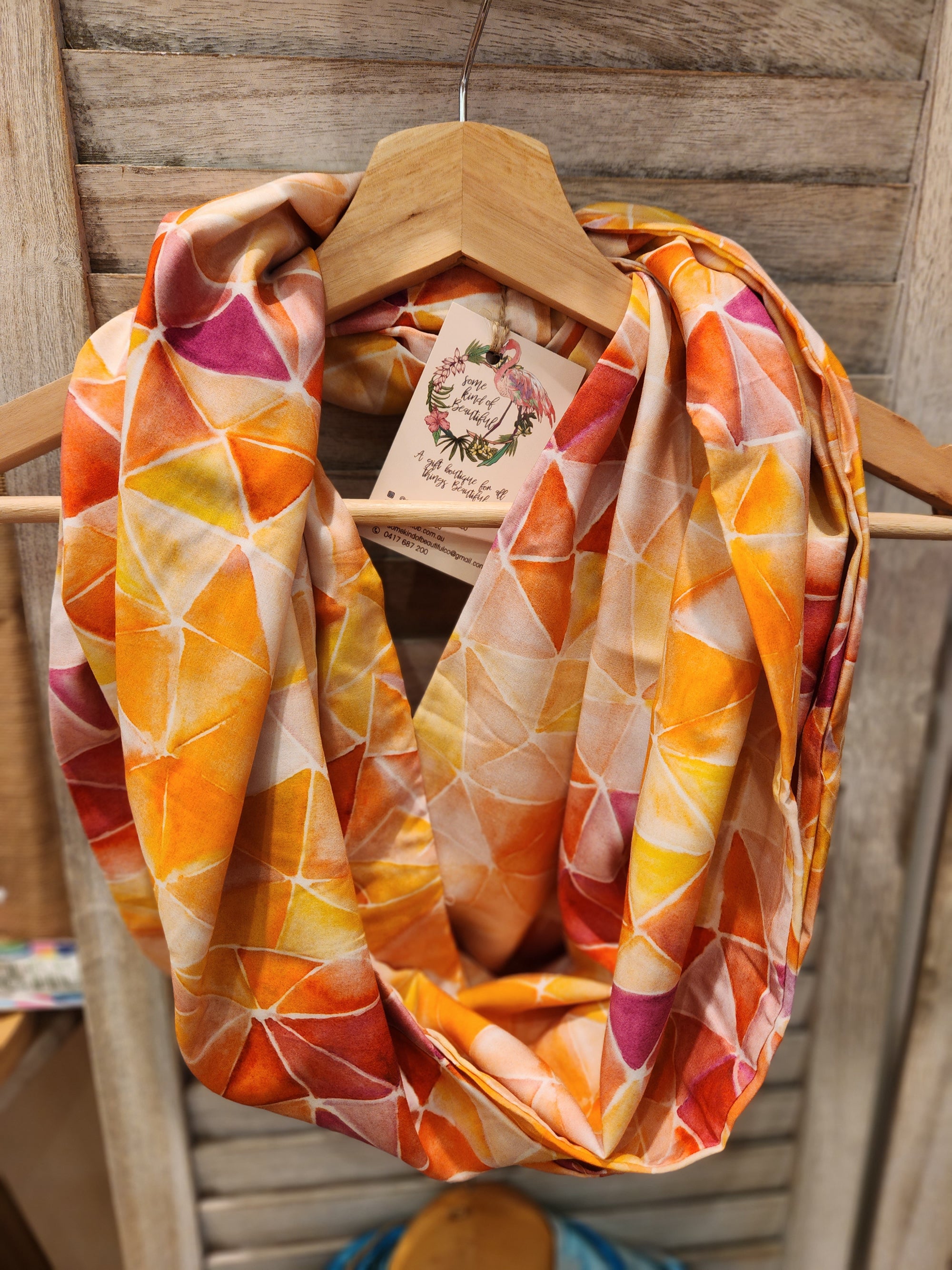 SKOB Infinity Scarf - Rayon - Geometric Sunset