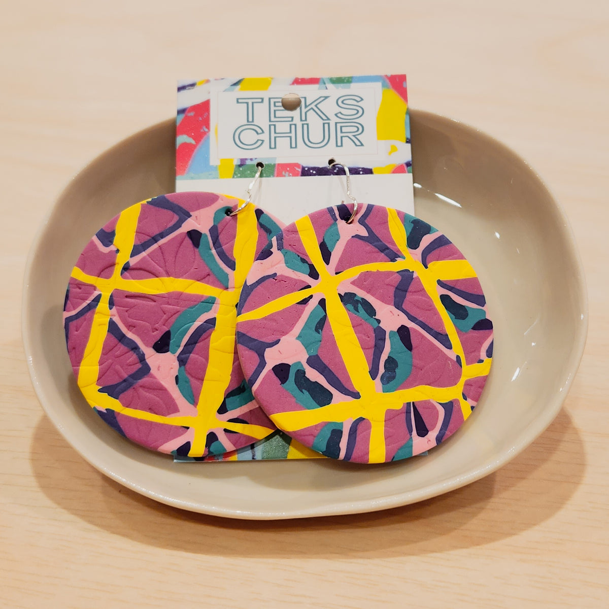 Tekschur XL Statement Circle Drop Earrings #2