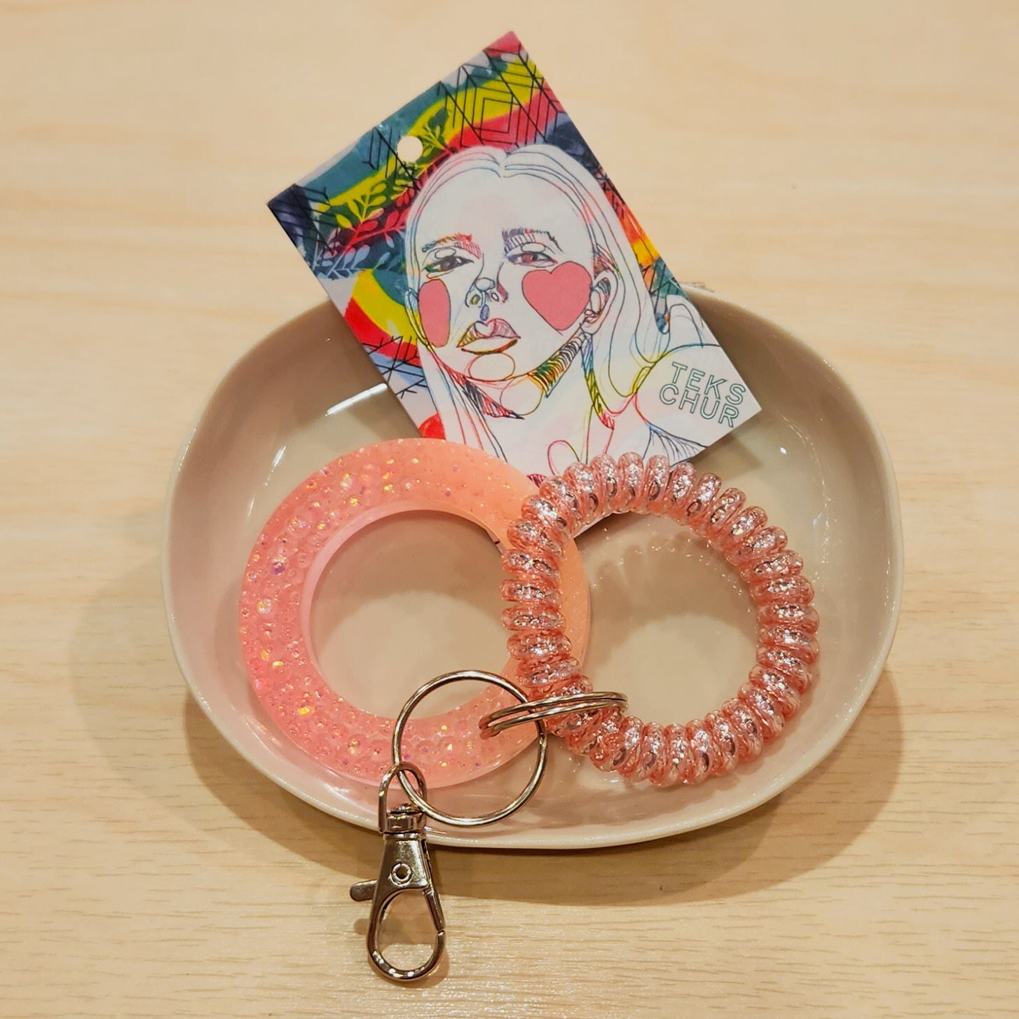 Tekschur Keychain/Bag Charm - Pink