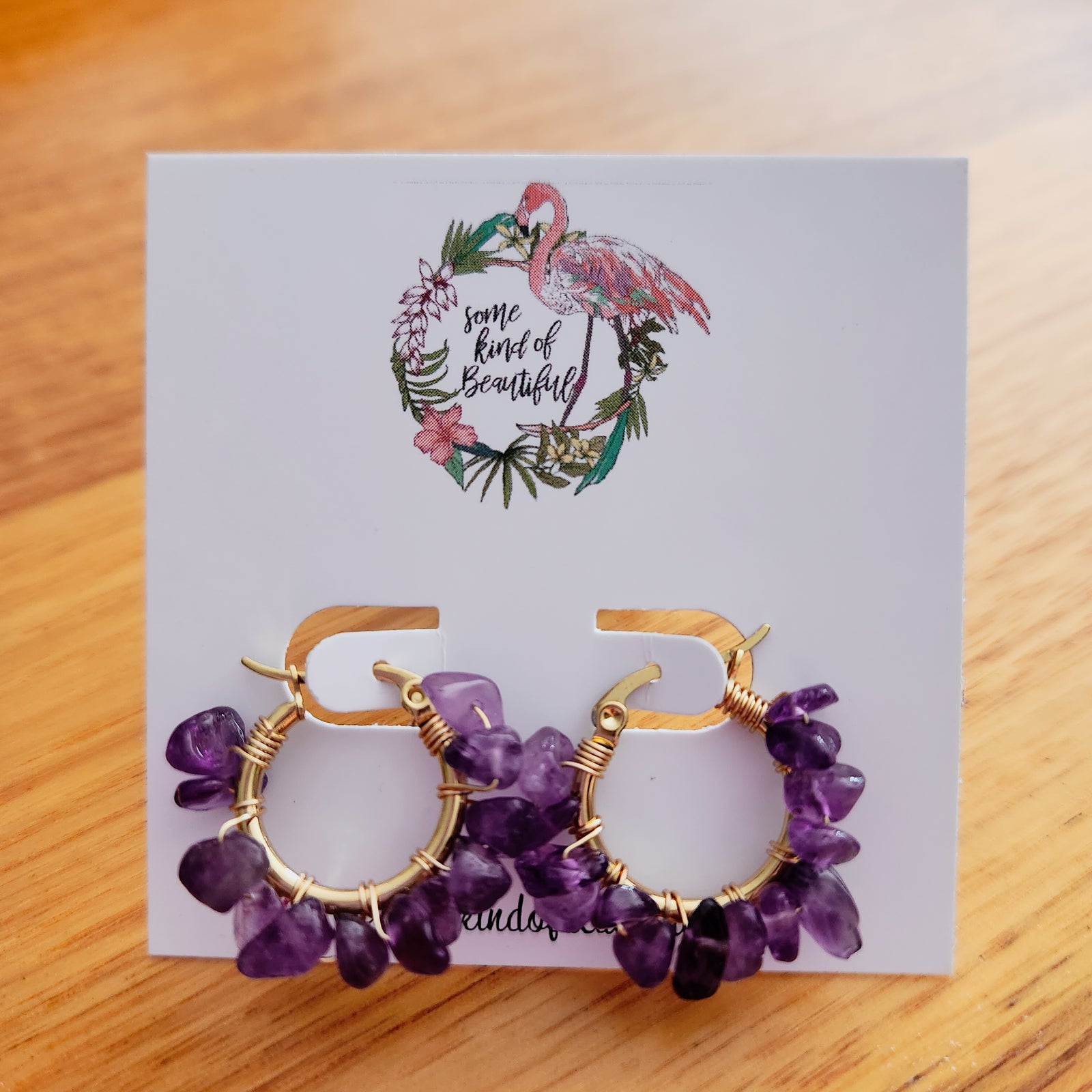 SKOB Entwine Hoop Earrings - Amethyst