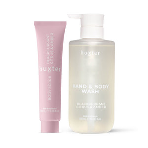 PRE ORDER: Huxter Shower Pamper Duo - Xmas Flowers Collection - Blackcurrant Citrus & Amber