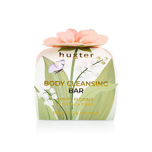 Huxter Body Cleansing Bar Gift Box - Peach Flower - White Florals & French Pear