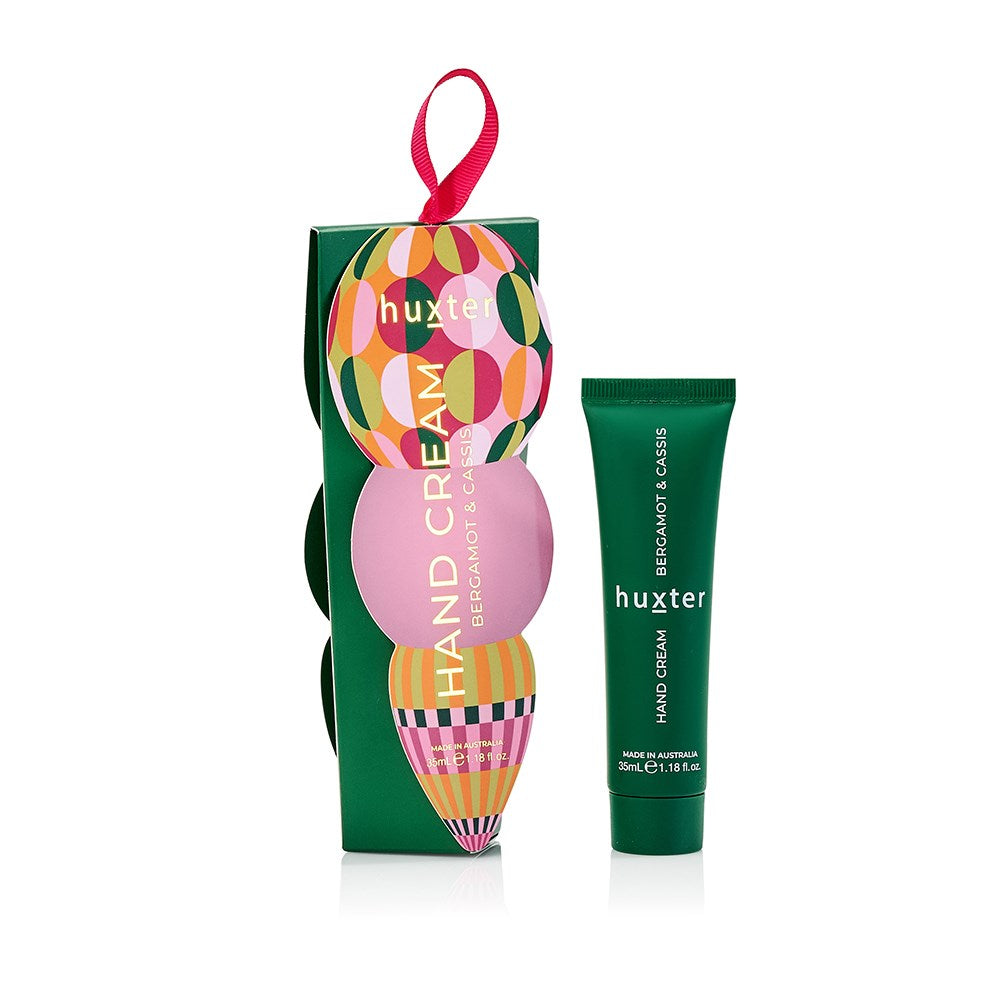 Huxter Hanging 35ml Hand Cream - Circles Green - Adorned Xmas - Bergamot & Cassis