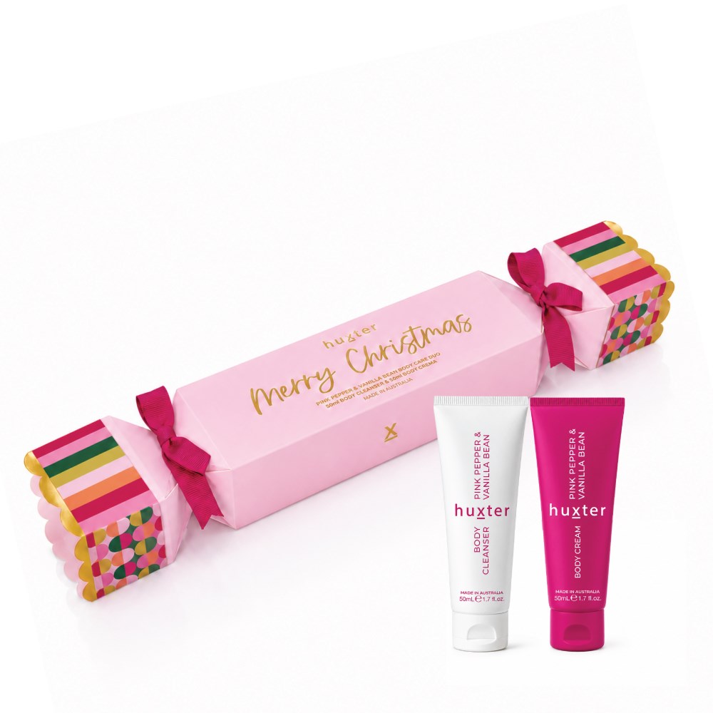 Huxter Body Care Duo Bon Bon - Adorned Xmas - Pink Pepper & Vanilla Bean