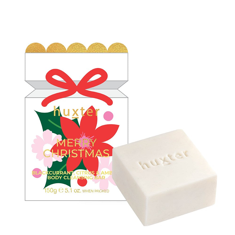 Huxter Body Cleansing Bar Bon Bon - White - Xmas Flowers Collection
