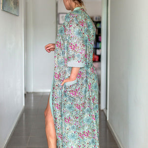 Kimono - Frida Bird - Floral Blue
