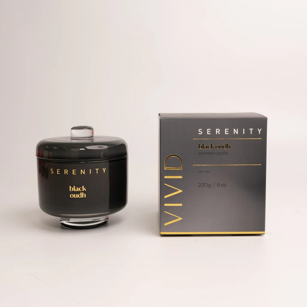 Serenity Vivid Range Candles - Black Oudh