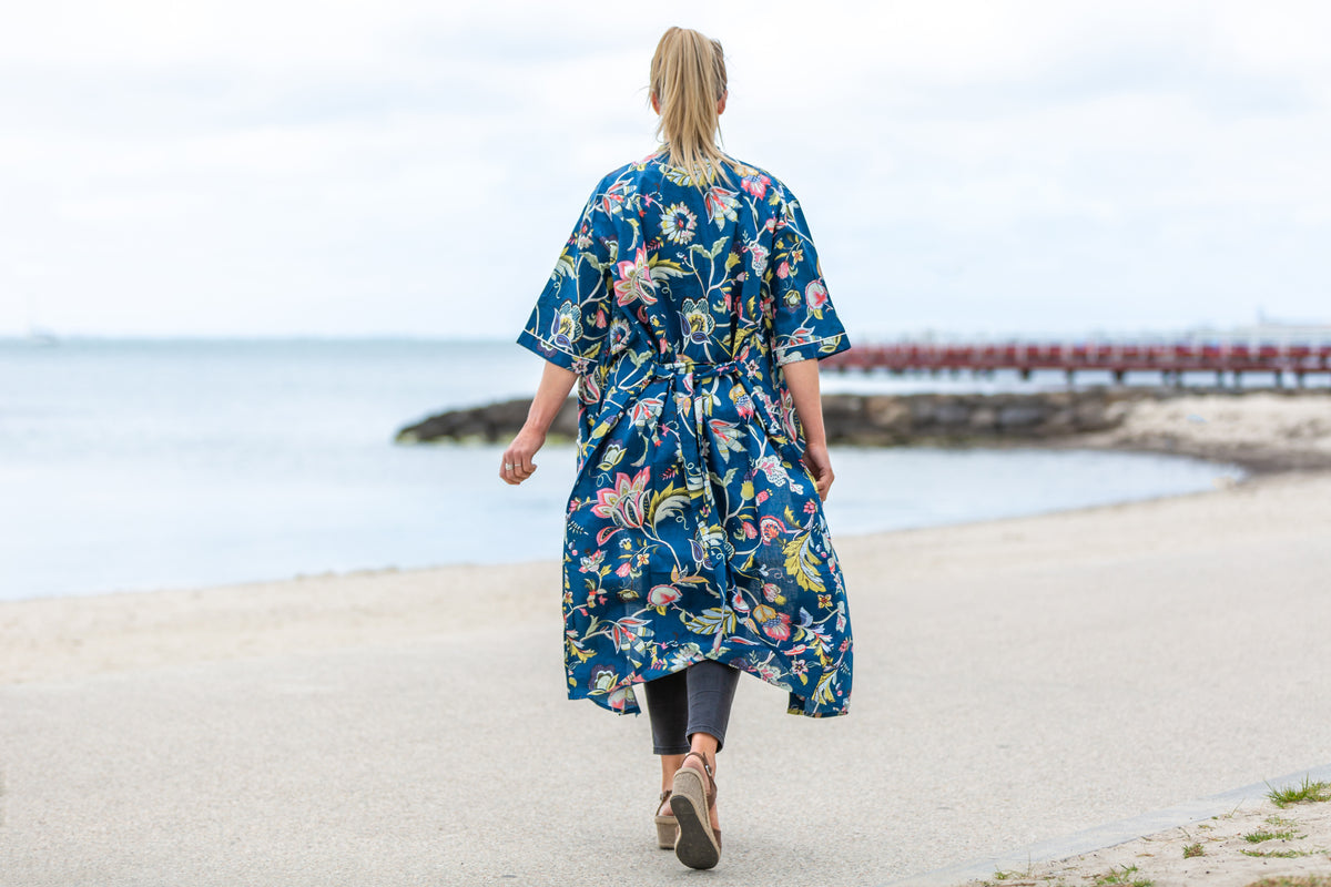 Kimono - Frida Bird - Blue