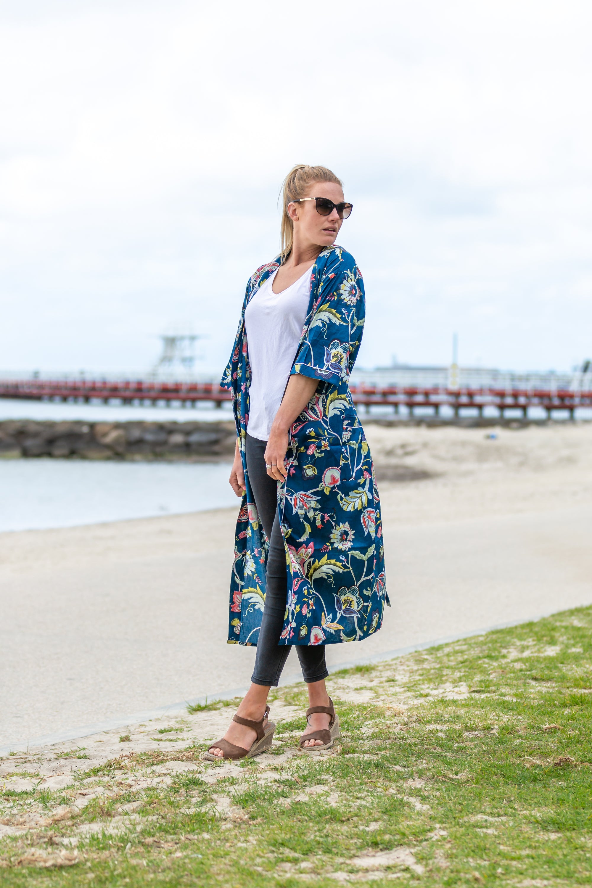 Kimono - Frida Bird - Blue