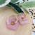 Mil & Mace Flower Huggie Earrings - Soft Pink