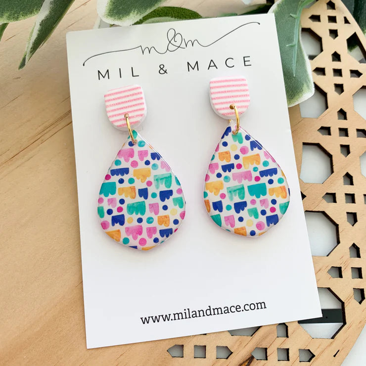 Mil & Mace Drop Earrings - Jellybean #3
