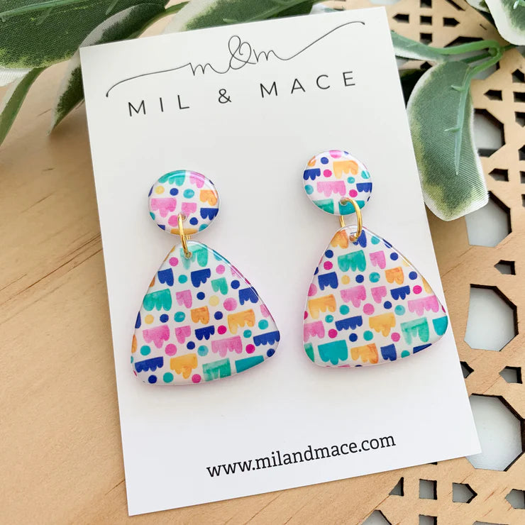 Mil & Mace Drop Earrings - Jellybean #1