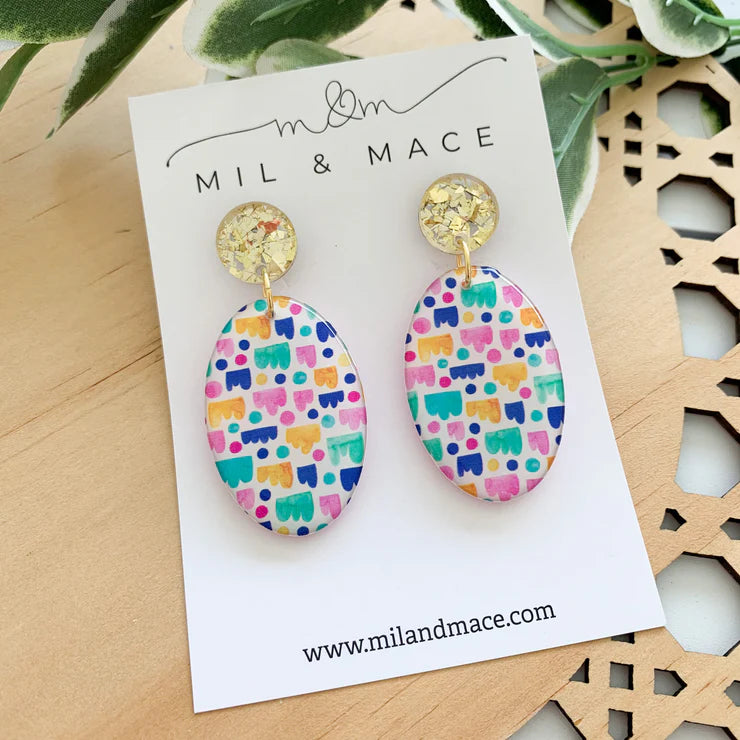 Mil & Mace Drop Earrings - Jellybean #2