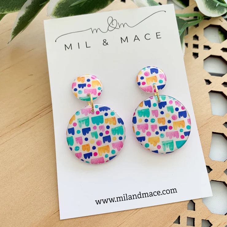 Mil & Mace Drop Earrings - Jellybean #4