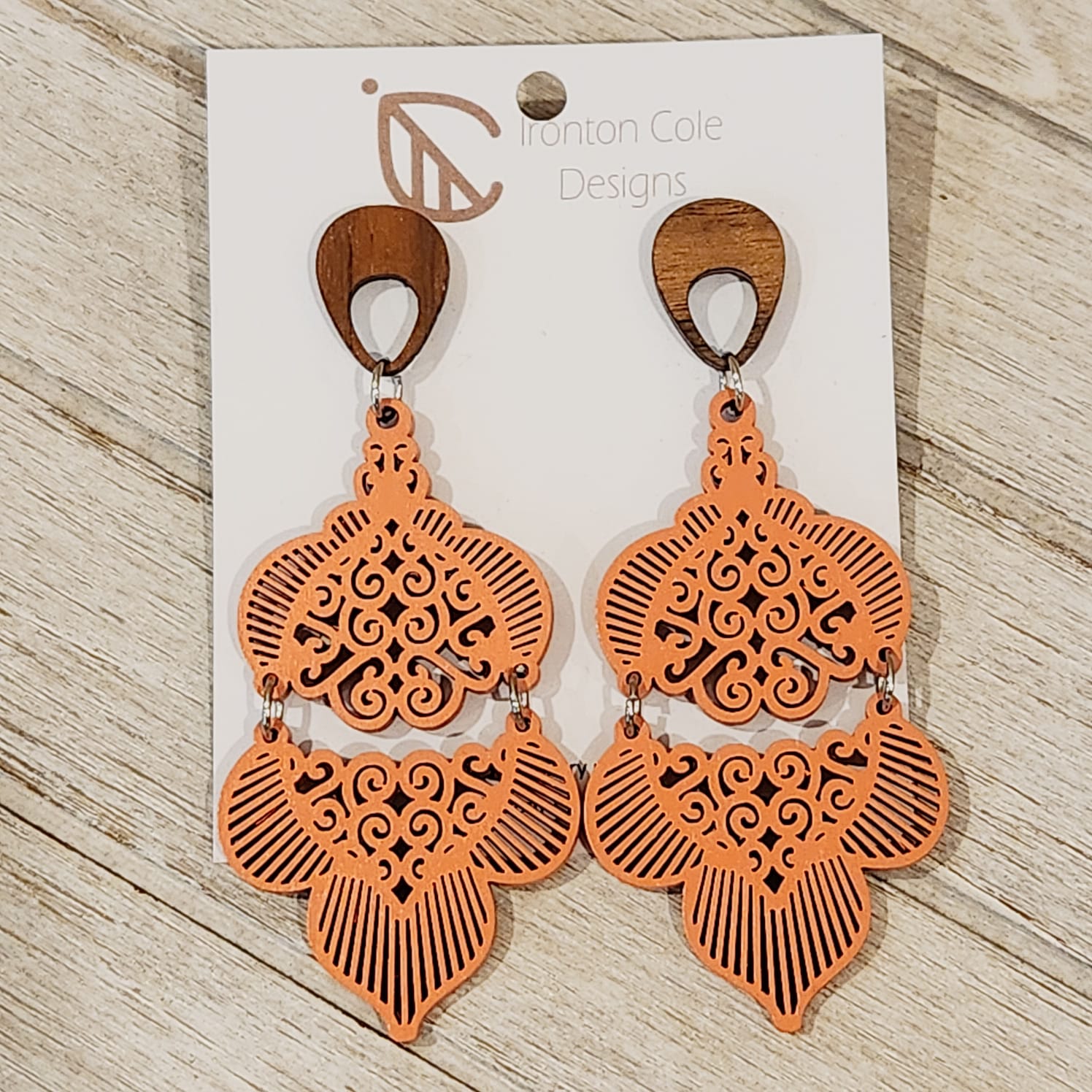 Ironton Cole Drop Earrings - Boho Peach