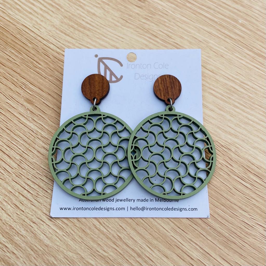 Ironton Cole Drop Earrings - Swirl Sage