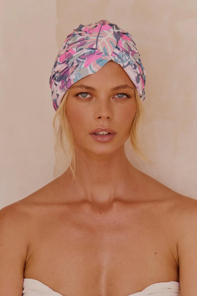 Louvelle Amelie Shower Turban - Pink Camouflage