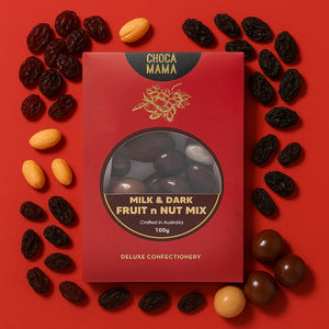 Chocamama Milk & Dark Fruit n Nut Mix 100g