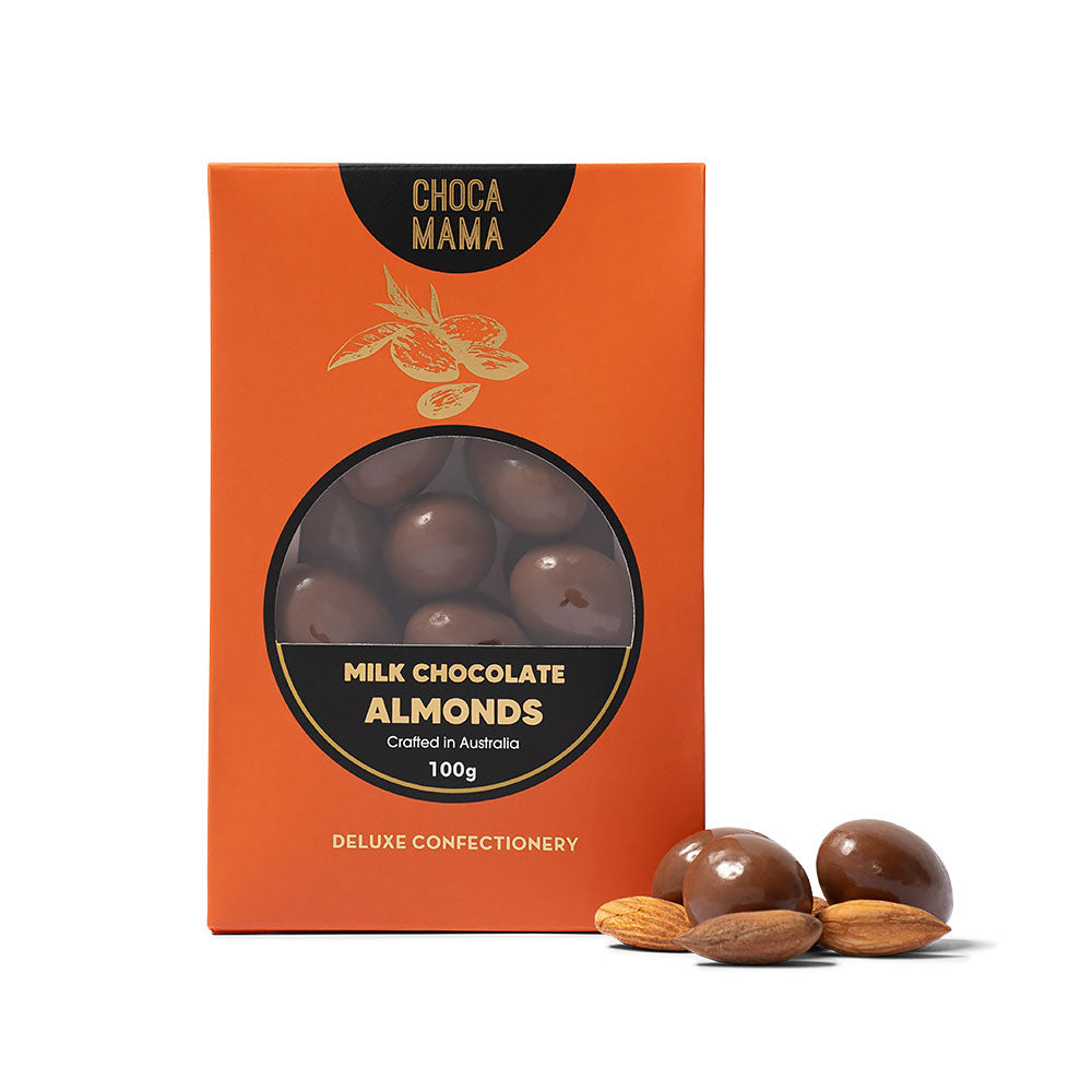 Chocamama Milk Chocolate Almonds 100g