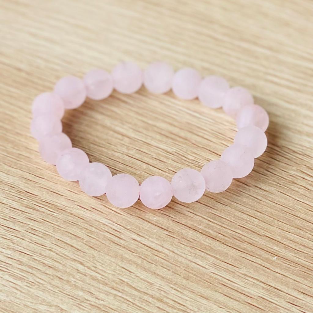 SKOB Gem Bracelet - Frosted Rose Quartz