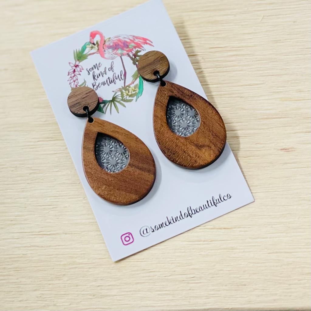 SKOB May Drop Earrings - Taupe