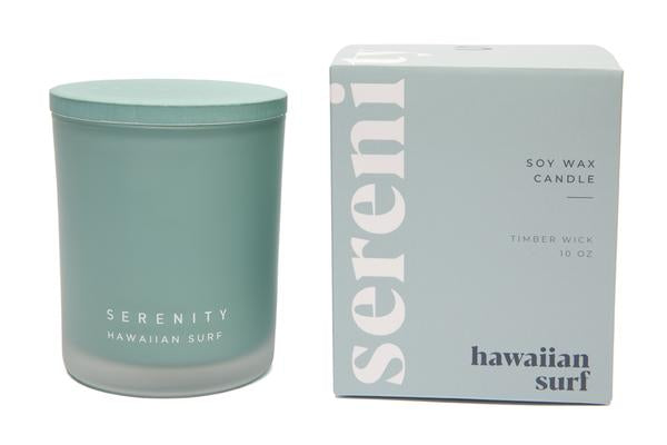 Serenity Coloured Frost Candle - Hawaiian Surf