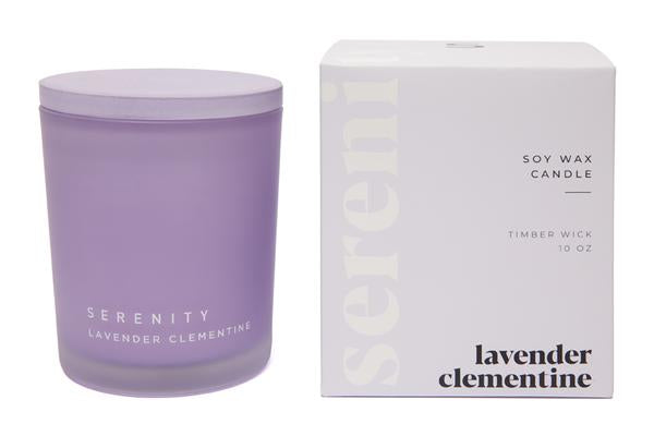 Serenity Coloured Frost Candle - Lavender Clementine