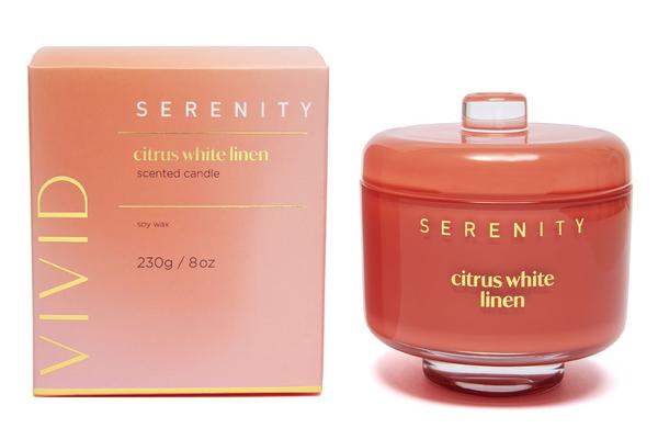 Serenity Vivid Range Candles - Citrus White Linen
