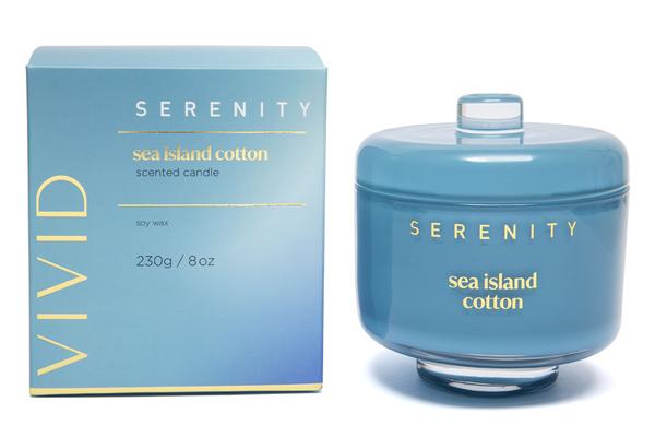 Serenity Vivid Range Candles - Sea Island Cotton