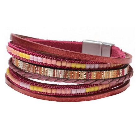 SKOB Wrap Bracelet - red