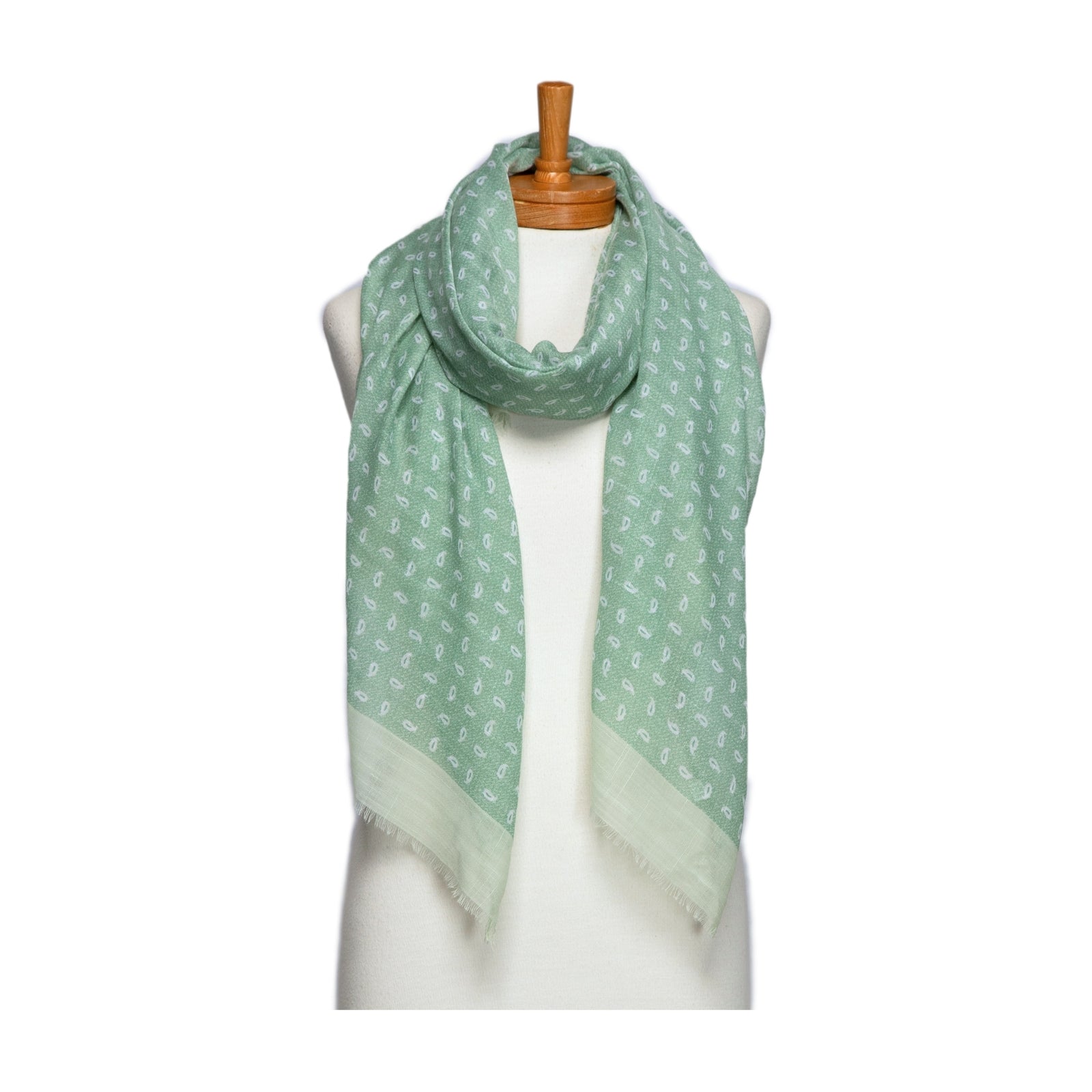 Taylor Hill Little Paisley Monogram Scarf - Mint