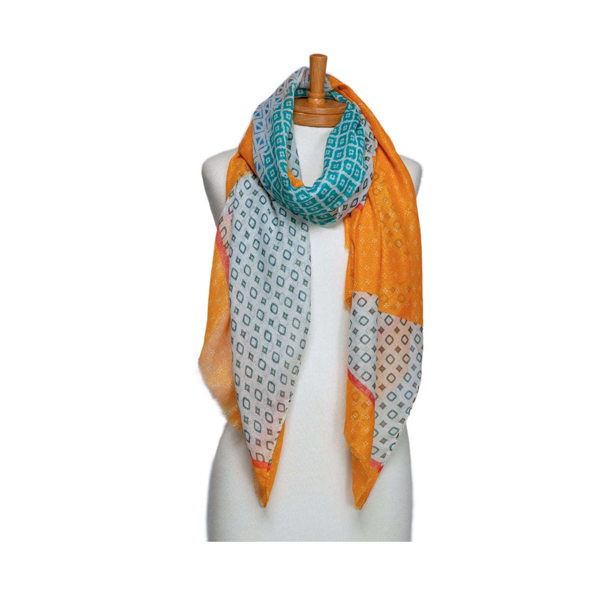 Taylor Hill Geometric Shapes Scarf - Orange