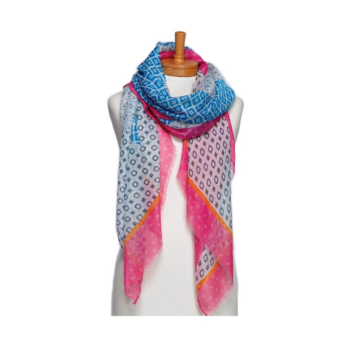 Taylor Hill Geometric Shapes Scarf - Pink