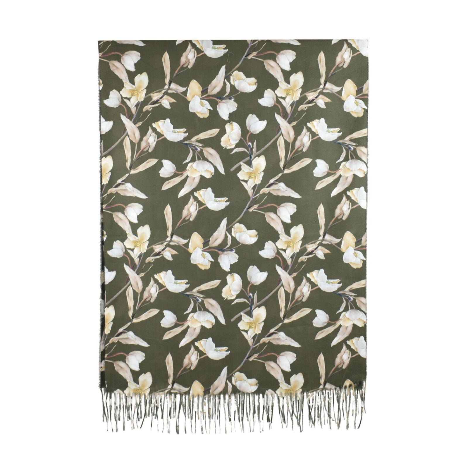 Taylor Hill Magnolia Garden Scarf - Olive Green