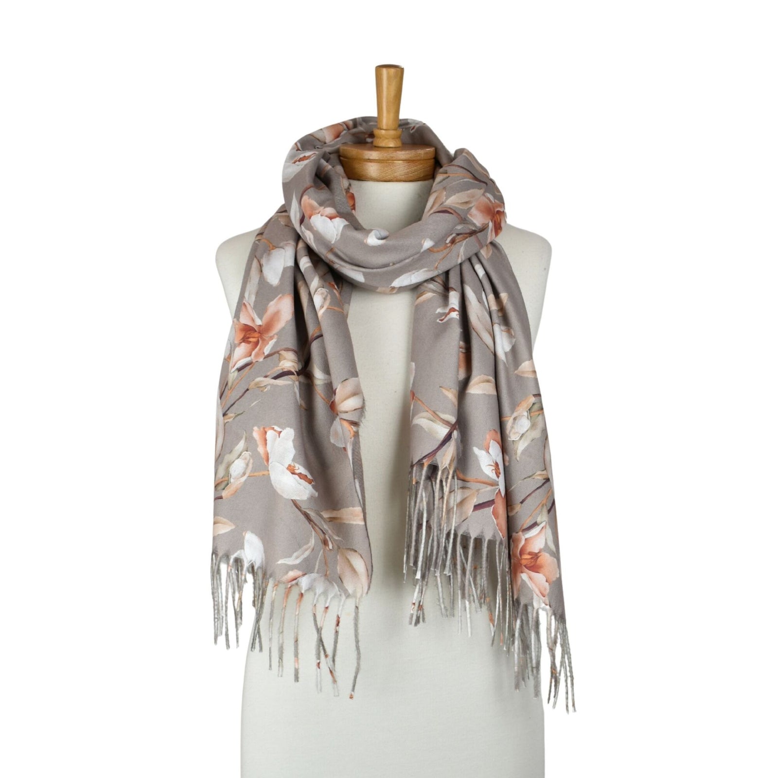 Taylor Hill Magnolia Garden Scarf - Grey